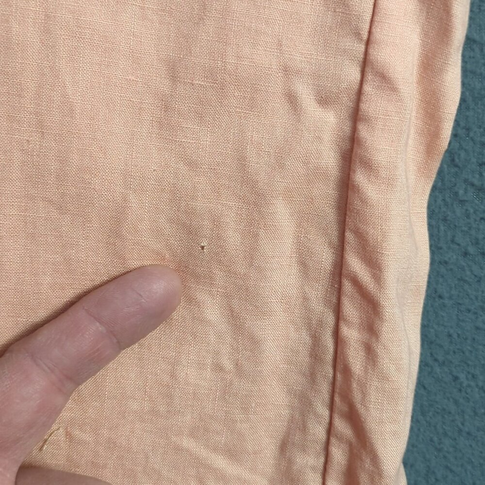 Miss Me Pant's Women's S Pink Linen Mid Rise Wide Cargo Flap Pocket - Picture 6 of 14